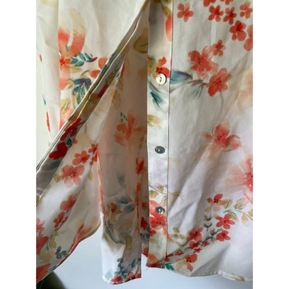 Sanctuary size l coral floral sleeveless top - tank tops condition: used - top women’s apparel