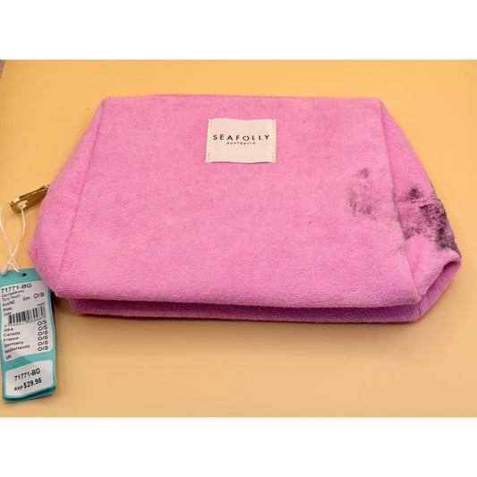 Seafolly terry cosmetic pouch pink (damaged) - cosmetic & toiletry bags home&living materials