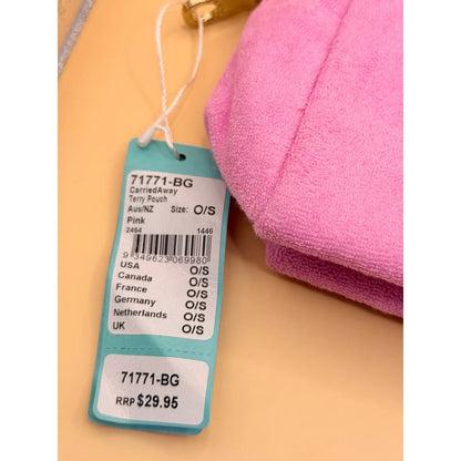 Seafolly terry cosmetic pouch pink (damaged) - cosmetic & toiletry bags home&living materials