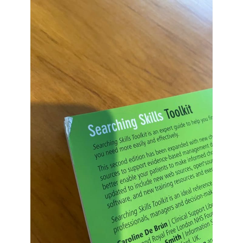 Searching skills toolkit: finding the evidence - second edition - print books book - education - research printed media