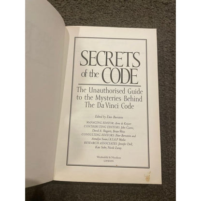 Secrets of the code: the unauthorised guide to the mysteries of the da vinci - print books book - literature