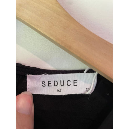 Seduce nz size 12 black casual top – minor flaws noted - blouses blouse - clothing & fashion - designer clearance - top
