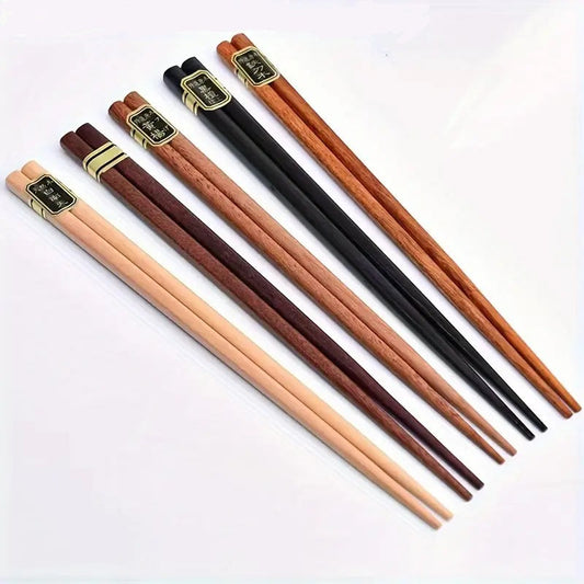 Set of 5 wooden chopsticks – natural reusable dining set - chopsticks home&living materials