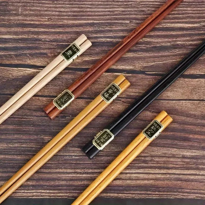 Set of 5 wooden chopsticks – natural reusable dining set - chopsticks home&living materials