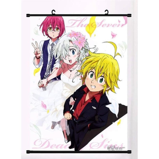 Anime 90x60cm wall scroll – 7 deadly sins – 2 designs available – brand new - design 1 - posters anime - poster anime