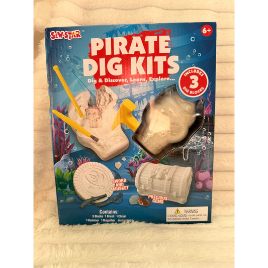 Sew-star pirate dig kits (3 dig blocks) - science & exploration sets toys