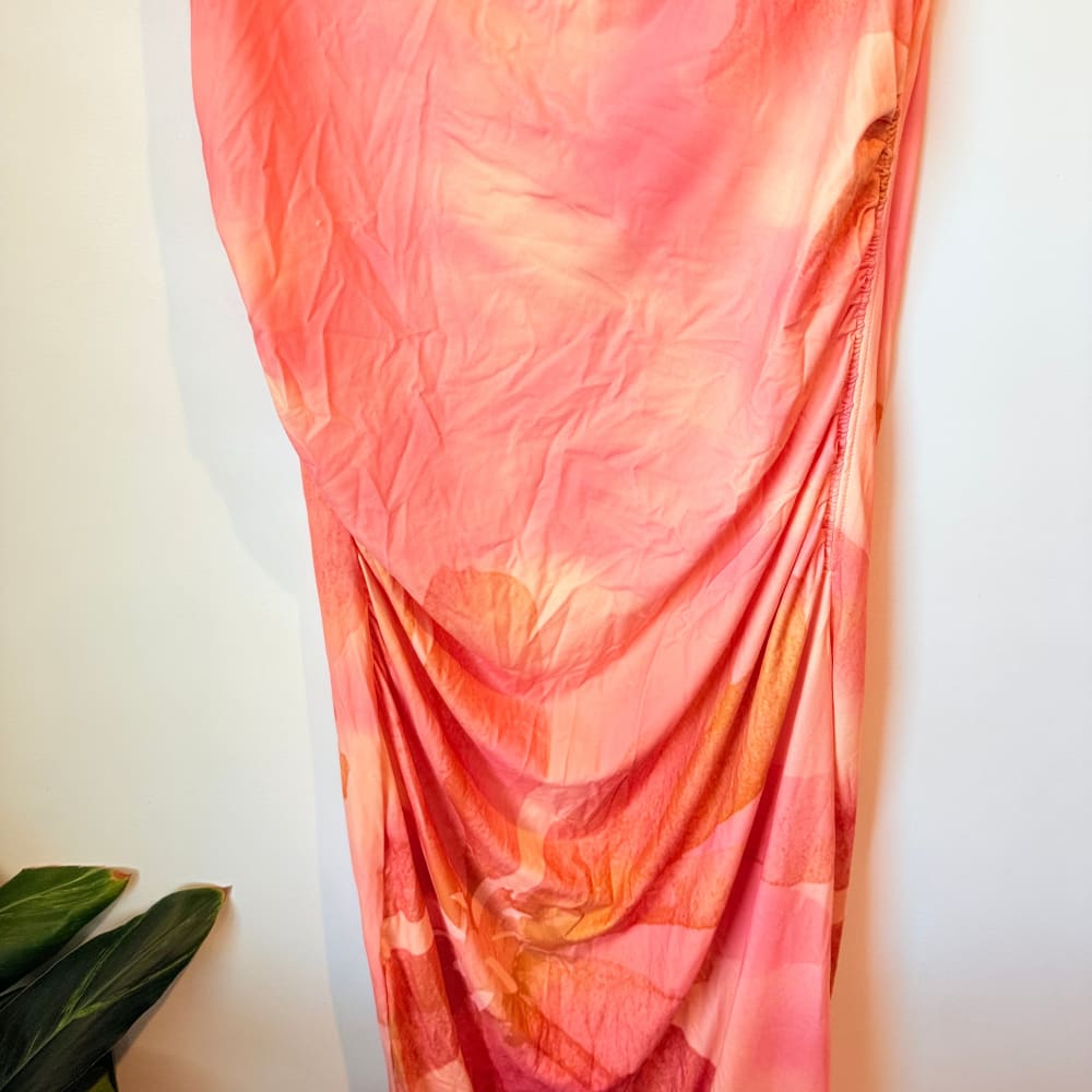 Shein curve 2xl floral print cowl neck maxi dress - dresses top women’s apparel