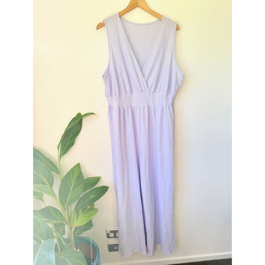 Shein curve size 2xl light purple sleeveless jump suit - dresses top women’s apparel