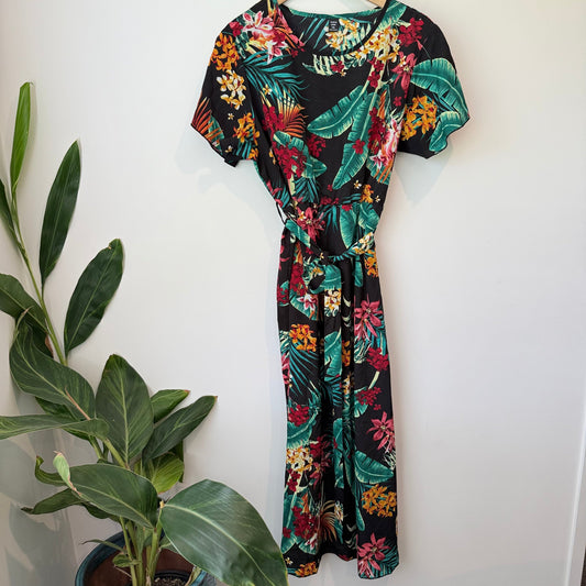 Shein curve size 1xl tropical floral print midi dress - dresses top women’s apparel