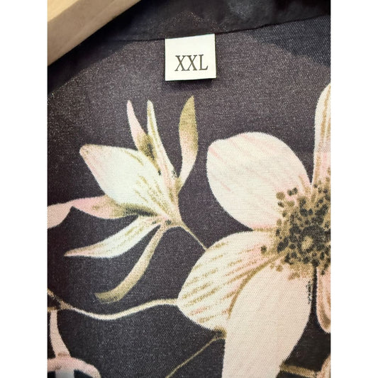 Shein size xxl floral print satin robe – elegant loungewear in luxe satin finish - robes top women’s apparel