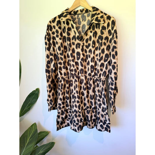 Shein size xl leopard print mini dress - one-pieces bottom women’s apparel
