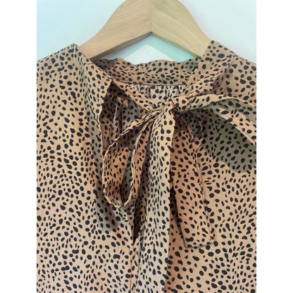 Shein spring dot print blouse short sleeve top size s - clothing tops blouse - clothing & fashion - long sleeve - top