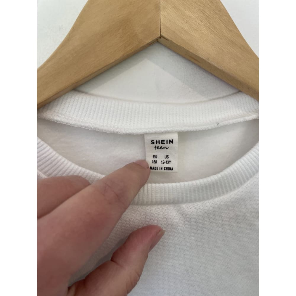 Brand new shein teen sweatshirt – size 12–13y – navy & white variants - sweatshirts baby clothing - clothing & fashion