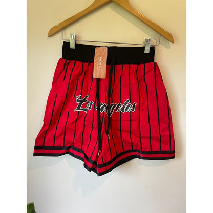 Shein sxy los angeles red lounge shorts size s - shorts bottom - clothing & fashion - shorts women’s apparel