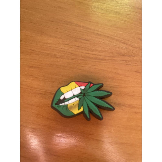 Rasta / marijuana shoe charm - shoe accessories clogs - shoe accessories - shoe charms fashion accessories