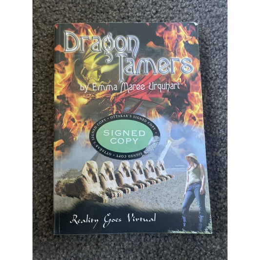 *signed* dragon tamers: reality goes virtual - emma maree urquhart - print books book - condition: used - fantasy