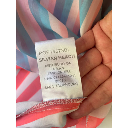 Silvian heach size xs sleeveless top – bold multicolor stripes for effortless style - tank tops condition: used - top