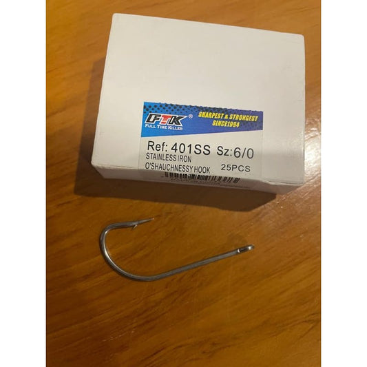 25pcs ftk stainless iron o’shauchnessy hook - size 6 - single fishing hooks fish hook - home & living - miscellaneous