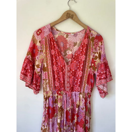 Floral rayon dress – size 10 – brand new cut label - dresses bnew label cut branded clothing - clothing & fashion
