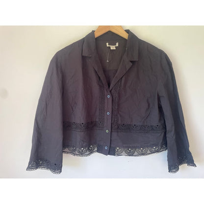 Brand new cut label branded clothing size 10 lace-detail cotton top - blouses blouse - bnew label cut branded clothing
