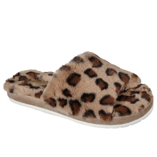 Skechers size 11 cozy slide - wild nights - tan rrp $99 - 11-11.5 - slippers clothing & fashion - long sleeve