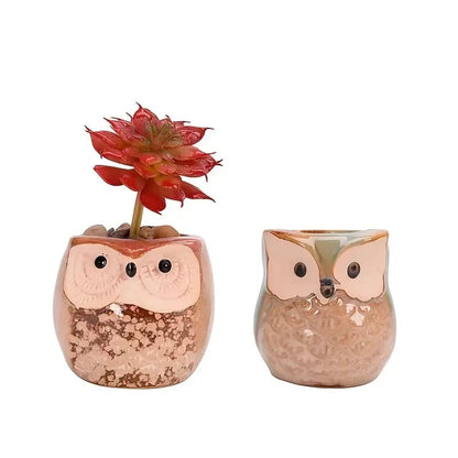 6 pc set ceramic owl pots - pots home&living materials