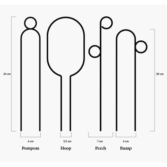 Botanopia bump indoor plant stake - black - plant supports home & living - miscellaneous - outdoor & garden - outdoor