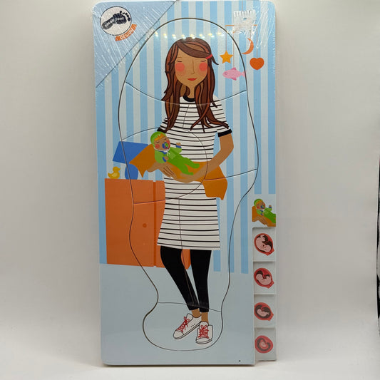 Small foot design layered pregnancy puzzle – 28 pieces - wooden & pegged puzzles original photo - what’s new toys