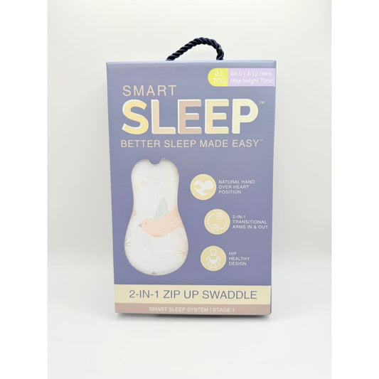 Living textiles smart sleep 2-in-1 zip up transitional swaddle 0-6 months - swaddling blankets health and wellness
