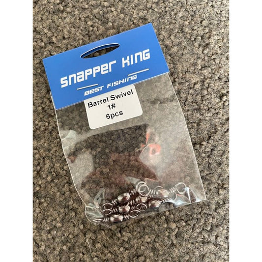 10 packs (60 pcs) snapper king barrel swivel #1 - fishing snaps & swivels fishing tackle - sports sports