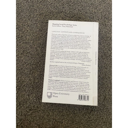 Language: contexts and consequences - howard giles & nikolas coupland - print books book - condition: used - language