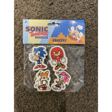 Sonic the hedgehog 4 pack erasers - erasers stationery stationery