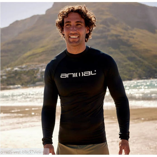 Animal xs sonny mens logo rash vest - rash guards & swim shirts sports