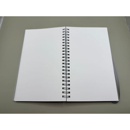 Spiral bound unlined notebook with elastic closure - notebooks & notepads stationery
