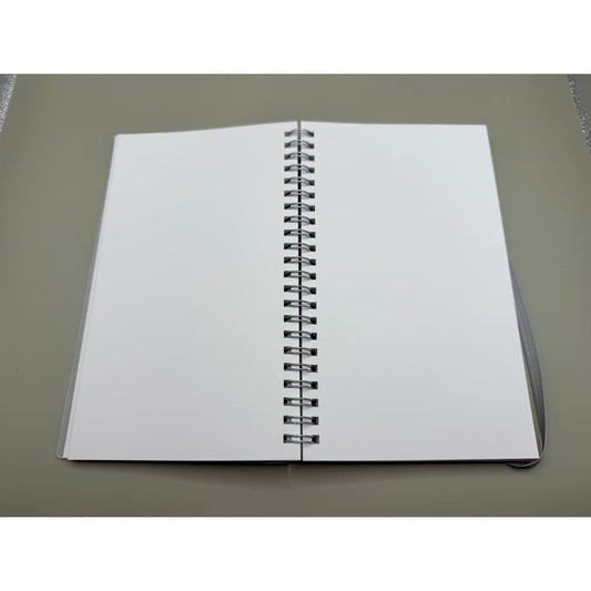 Spiral bound unlined notebook with elastic closure - notebooks & notepads stationery