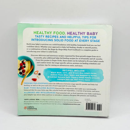 Stage-by-stage baby food cookbook by yaffi lvova rdn - print books condition: used - what’s new printed media