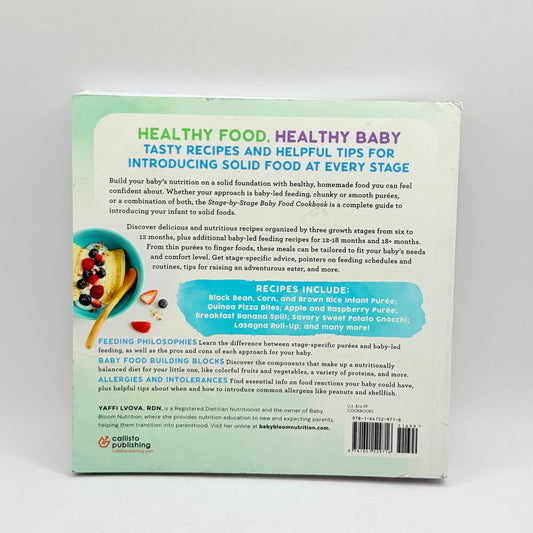 Stage-by-stage baby food cookbook by yaffi lvova rdn - print books condition: used - what’s new printed media