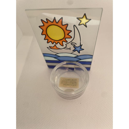 Stained glass tealight holder - moon & sun - candle holders candles & holders - home & living - home decor - home decor