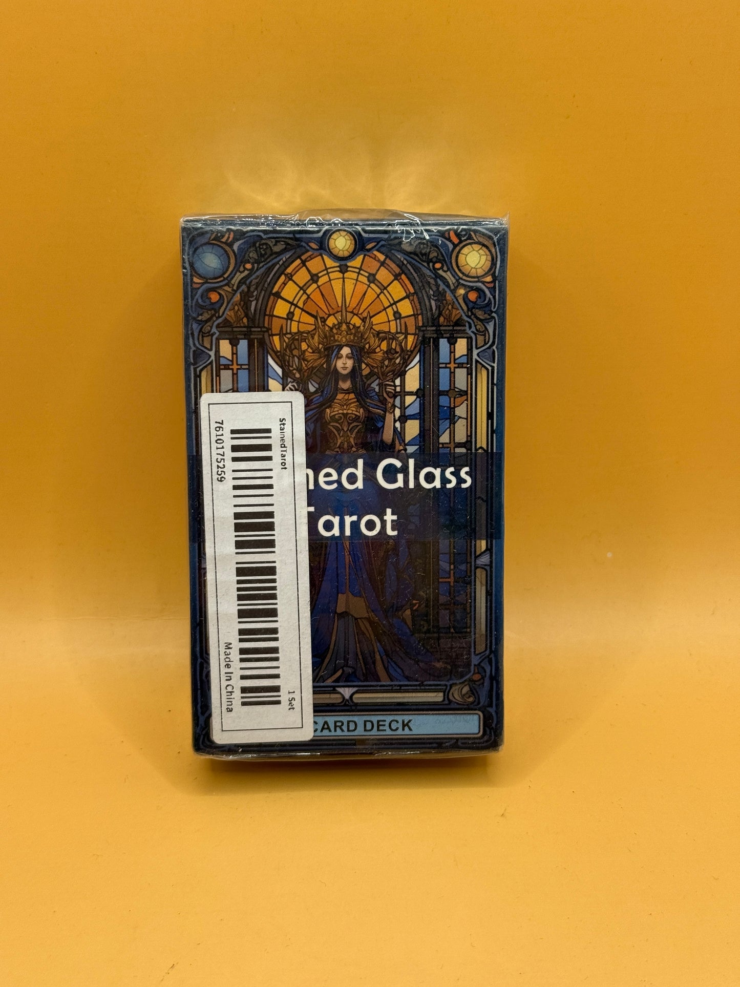 Stained Glass Tarot 78-card deck front packaging
