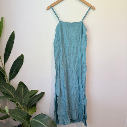Staple the label size 8 nola duckegg cupro midi slip dress rrp $170.00 - dresses top women’s apparel