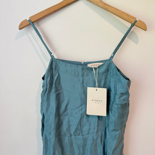 Staple the label size 8 nola duckegg cupro midi slip dress rrp $170.00 - dresses top women’s apparel