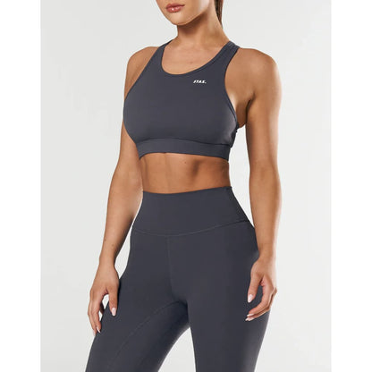 Stax size s blaze crop nandex ™ dark grey - sports bras special categories women’s apparel