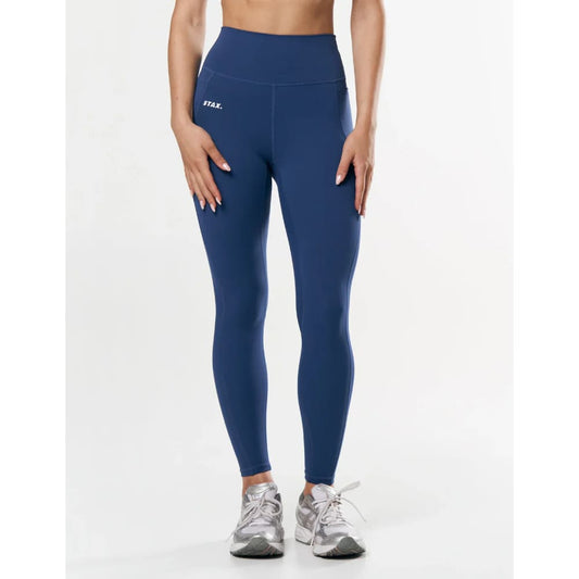 Stax size m phone pocket tights nandex ™ navy - tights bottom women’s apparel