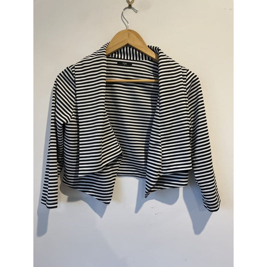 Stax size 8 short length drape front blazer - clothing tops blazer - condition: used - long sleeve women’s apparel