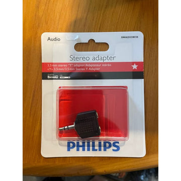 Phillips stereo y adapter (dual headphone connector) - audio & video receivers adapter - connector - electronics &