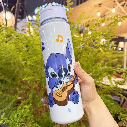 Stitch drink bottle – blue 800ml water bottle - water bottles home&living materials