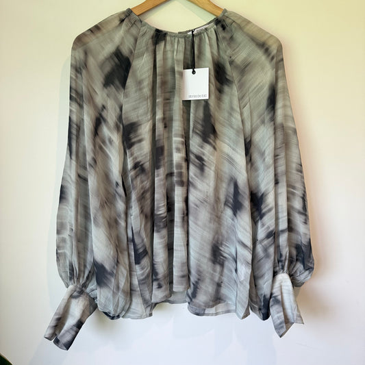 stories be told Cosmopolitan Floaty LS Top - Charcoal Smudge - Size 10