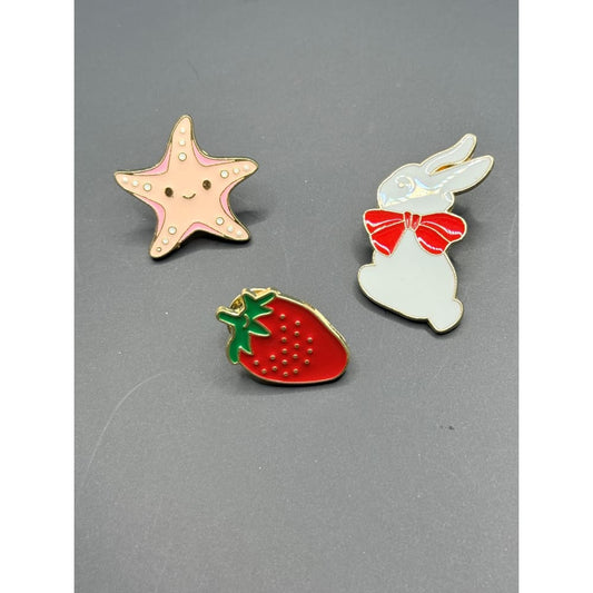 3x enamel pin set - brooches & lapel pins accessories women’s apparel