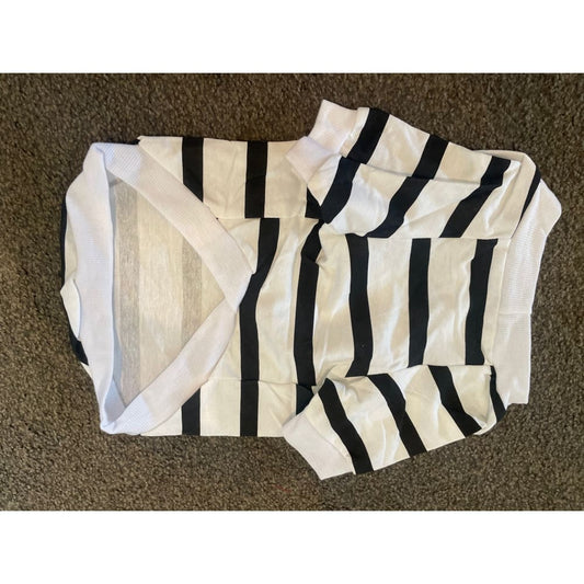 Striped pet shirt with sequin heart patch - pet apparel pet - pet apparel & accessories - pet outfit pet apparel &