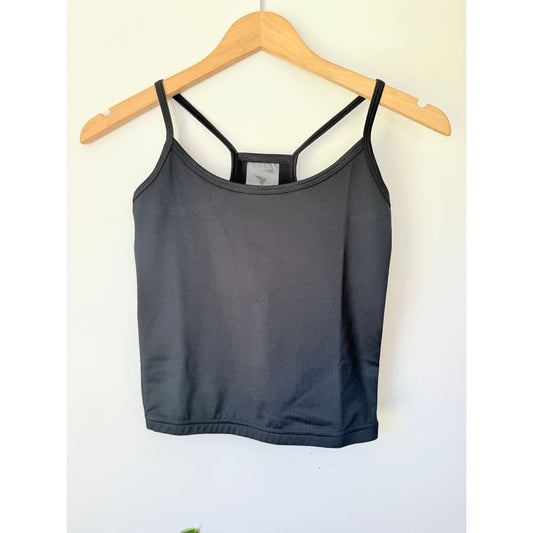 Stryde size s black activewear cropped tank top - tank tops top women’s apparel